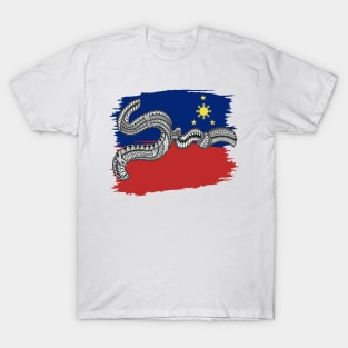 Philippine Flag Tribal line Art / Baybayin word NGA T-Shirt